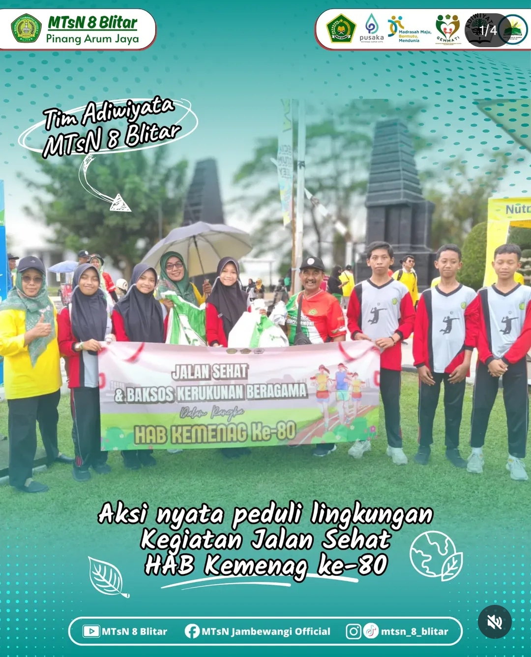 MTsN 8 Blitar Meriahkan JJS HAB Kemenag Ke-80 di Kab Blitar